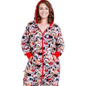 TIPSYELVES Meowy Catmus Hooded Jumpsuit Onesie Unisex L NEW!
